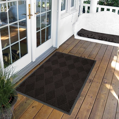 3'x4' Solid Diamond Doormat Charcoal - HomeTrax 3 3'x4' Solid Diamond Doormat Charcoal - HomeTrax