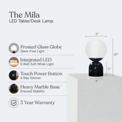 Brightech Mila Modern Dimmable (Includes LED Light Bulb) Desk Table Lamp Black Marble 31 Brightech Mila Modern Dimmable (Includes LED Light Bulb) Desk Table Lamp Black Marble -Interior furniture GUEST acbb181f c09d 4aba 922d 843f363818d2