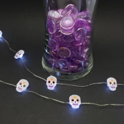 LumaBase Battery-Operated LED Fairy String Lights With Sugar Skull Motif - Set Of 2 -Interior furniture GUEST ad2f63f6 5adb 4d9b 8391 30c56af12258
