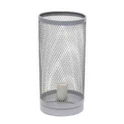 Mesh Cylindrical Steel Table Lamp Gray - Simple Designs -Interior furniture GUEST ad52cb33 8b90 4745 9eae aa1c0d827868