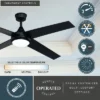 VAXCEL Hamlin Black Contemporary 52-in. Ceiling Fan With LED Light Kit And Remote -Interior furniture GUEST ad9b9b38 01d2 4dfb a878 feb174c2afd3