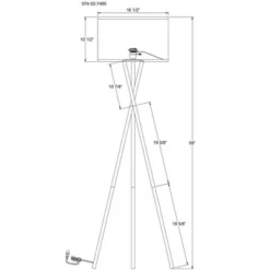 59"x18.5" Modern Tripod Floor Lamp Natural - Threshold™: Linen Shade, Metal Body, ETL Listed, 3-Way Switch -Interior furniture GUEST af2274ab cf92 46af 9c12 476a0f182fd4