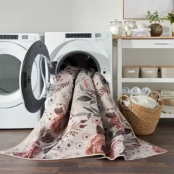 Nourison Washables Floral Indoor Non-Skid Area Rug -Interior furniture GUEST af723828 ca26 4a6e 9021 beaac47ce03d