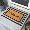 BirdRock Home Layered Welcome Mat With Vinyl Backing For Door Entryway 24 X 36 -Interior furniture GUEST b04e438b c7ed 41b9 9181 ea4531ef7f3b