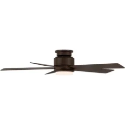 52" Casa Vieja Modern Outdoor Hugger Ceiling Fan With Dimmable LED Light Remote Oil Rubbed Bronze Damp Rated For Patio Exterior -Interior furniture GUEST b1741c02 5d29 43f5 adea 4a88a459c91c