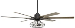 60" Casa Vieja Industrial Indoor Ceiling Fan With LED 3-Light Remote Control Matte Black Brown Blades For Bedroom Living Room Home -Interior furniture GUEST b19881ed b4ea 4811 a72b 9f6f29a7a0e0
