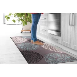 World Rug Gallery Contemporary Modern Floral Anti Fatigue Standing Mat -Interior furniture GUEST b1d3192a 4c3f 48a0 ac63 2cf0633ff4bc