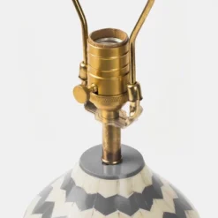 Mela Artisans Grey Herringbone Table Lamp -Interior furniture GUEST b37437a7 f115 4dcc bd27 d6d52d0703c8