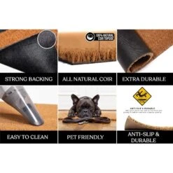 A1HC Coir And PVC Backing Half Round Black Border Flock Door Mat, 30"x60", Anti-Shed Heavy Duty Doormats 13 A1HC Coir And PVC Backing Half Round Black Border Flock Door Mat, 30"x60", Anti-Shed Heavy Duty Doormats -Interior furniture GUEST b376b2f1 b44a 4bdc 969a f6b78c242b05