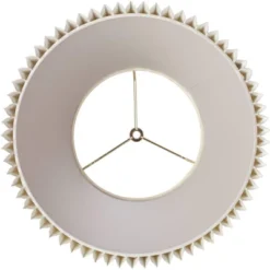Springcrest Set Of 2 Drum Lamp Shades Ivory Knife Pleat Medium 8" Top X 14.5" Bottom X 10" High Spider With Harp And Finial Fitting -Interior furniture GUEST b426803d 5538 4d19 a65a 81cac7b3214b