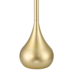 Possini Euro Design Moderne Mid Century Modern 62" Tall Standing Floor Lamp Droplet Foot Switch Metal Soft Gold Finish Living Room Bedroom House -Interior furniture GUEST b59ce7a2 eb3e 400e 9e32 9946bb13f692