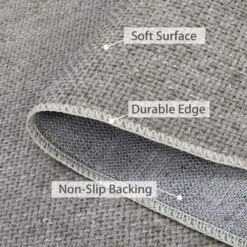 Machine Washable Area Rug 5x7 For Living Room Modern Minimalist Solid Carpet Non-Slip Low Pile Contemporary -Interior furniture GUEST b6d35d92 9790 4726 b29e de71c864058b