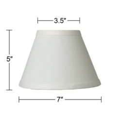 Springcrest Set Of 6 Empire Lamp Shades Taya Cream Small 3.5" Top X 7" Bottom X 5" High Candelabra Clip-On Fitting -Interior furniture GUEST b6d91565 1870 473c b9ba 32a048d585f5