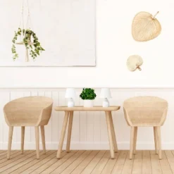 9.45" 2pk Petite Ceramic Oblong Bedside Table Desk Lamps With Matching Tapered Drum Shade Off-White - Creekwood Home -Interior furniture GUEST ba35dd3b 3f77 452e a5d7 3ab10719ff82