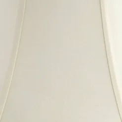 Springcrest Cream Scalloped Gallery Medium Bell Lamp Shade 7" Top X 14" Bottom X 12.5" High (Spider) Replacement With Harp And Finial