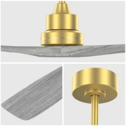 SKRAN 52"Ceiling Fan No Light, Solid Wood Ceiling Fan With Remote, 5000CFM High Airflow, 3 Rods & 6 Speeds, Timer & Reversible For Living Room, Gold 12 SKRAN 52"Ceiling Fan No Light, Solid Wood Ceiling Fan With Remote, 5000CFM High Airflow, 3 Rods & 6 Speeds, Timer & Reversible For Living Room, Gold -Interior furniture GUEST bbb0b357 f6ed 4ee8 a421 16f6e99d345b
