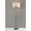 62" Duet Floor Lamp Silver/Ivory - Adesso -Interior furniture GUEST bbcc8d3c d1cc 4711 8755 561228648f52