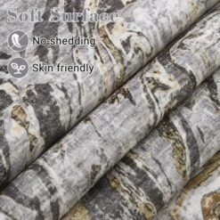 8x10 Rugs Washable Modern - Abstract Grey Area Rug For Living Room, Non-Shedding Low Pile Carpet, Easy Clean -Interior furniture GUEST bc5a0997 eaa0 4fdd 9eb7 a798cb6e140e