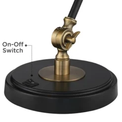 360 Lighting Wray 26 3/4" Tall Industrial Modern Desk Lamps Set Of 2 USB Port Adjustable Black Brass Finish Metal Home Office Living Room Charging -Interior furniture GUEST bd3463a8 54d6 494f a881 7ba6efe15a39