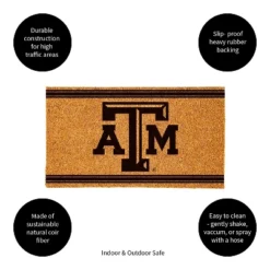 Evergreen Texas A&M Logo Turf Mat, Brown- 28 X 16 Inches Indoor Outdoor Doormat -Interior furniture GUEST bd3d1a56 94ea 47f9 a333 718b72f1b387