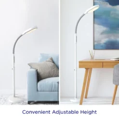 Verilux HappyLight Duo Floor Lamp 2-in-1 Therapy And Task Light White: Adjustable Intensity, 360° Gooseneck, No Assembly Required -Interior furniture GUEST bd731465 c567 4d3e 8b31 8e512f90bc7f
