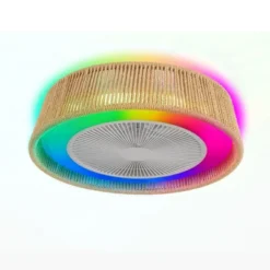 MAYEERTY Ceiling Fan Light 21 Modern Rustic With LED RGB Mood Lighting Rope Woven Design -Interior furniture GUEST bde24c1c 0ac0 4118 be57 5c1be5fd774d