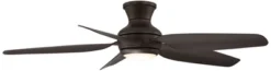 52" Casa Vieja Modern Industrial Hugger Indoor Outdoor Ceiling Fan With LED Light Remote Control Bronze Damp Rated For Patio Exterior House Home Porch -Interior furniture GUEST be024300 75c4 41f9 b220 ff56332850be