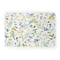 UtArt Scandinavian Midsummer Blue Welcome Mat - Society6 -Interior furniture GUEST be280c95 aadd 48a6 9f3c 1f9656549f89