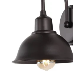 8" LED 1-Light Frisco Industrial Iron Wall Sconce Oil Rubbed Bronze - JONATHAN Y: ETL Listed, 2700K, 80 CRI, Metal Shade -Interior furniture GUEST bedf2d85 b5ae 429b ac94 eaa8c1755dad