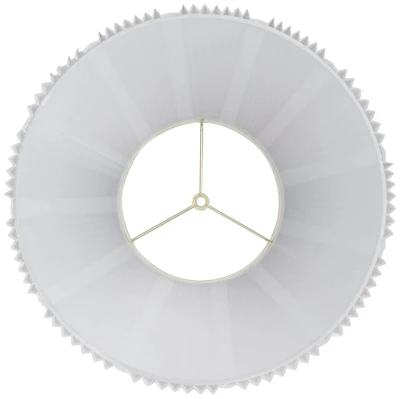 Springcrest Collection Hardback Knife Pleated Empire Lamp Shade White Large 9" Top X 17" Bottom X 12.25" Slant Spider With Harp And Finial Fitting 6 Springcrest Collection Hardback Knife Pleated Empire Lamp Shade White Large 9" Top X 17" Bottom X 12.25" Slant Spider With Harp And Finial Fitting - Image 4