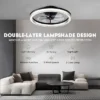 Ludomide 20" Black Low Profile Ceiling Fan With Light And Remote Control, Flush Mount Fandelier Ceiling Fan 6 Wind Speeds 3 Color Changeable -Interior furniture GUEST bf549175 ba8e 4d4a a2d5 f731d0cc7416
