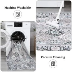 Garvee 3x5'Small Rugs Abstract Rug Non-Slip Front Door Rugs,Washable Rug Distressed Mat Throw Floor Carpet,Graygreen -Interior furniture GUEST bf832335 49cb 4114 aba1 8d5888da4647