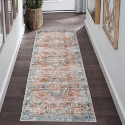Coucheta Area Rug, Vintage Carpet, Washable Rugs For Living Room, Low Pile Farmhouse Front Door Mat With Non Slip Backing -Interior furniture GUEST bff12572 4ffb 4e07 8168 0d5ad834314a