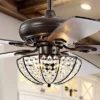 52" LED Bronze Crystal Ceiling Fan With Remote Oil Rubbed Bronze - Jonathan Y -Interior furniture GUEST c0b3e760 8eda 4f14 95e7 e22ae6bb6eae