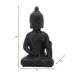 Sagebrook Home 10" Ceramic Buddha Sculpture - Contemporary Black Seated Buddha Statue - Decorative Table Accent For Home, Office, Yoga Studio. Gift -Interior furniture GUEST c1028c9a be82 41e4 b2b0 a82bea9838e6