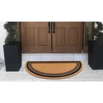A1HC Coir And PVC Backing Half Round Black Border Flock Door Mat, 30"x60", Anti-Shed Heavy Duty Doormats 7 A1HC Coir And PVC Backing Half Round Black Border Flock Door Mat, 30"x60", Anti-Shed Heavy Duty Doormats - Image 5