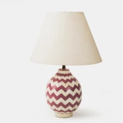 Mela Artisans Lavender Herringbone Table Lamp -Interior furniture GUEST c3184ab2 c243 4640 a39e de08354ec27e