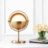 17.5" Iron And Glass Casi Art Deco Mid Century Globe Table Lamp (Includes LED Light Bulb) Brass - Jonathan Y -Interior furniture GUEST c41f161a f277 400a 9338 2aee5531ab89