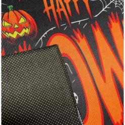 Home Mart Goods Halloween Orange Black Non-Slip Washable Low Pile Kitchen Mat Entrance Door Mat - 31" X 19" -Interior furniture GUEST c45370d7 dbb0 4c4d a087 06a56f84730f