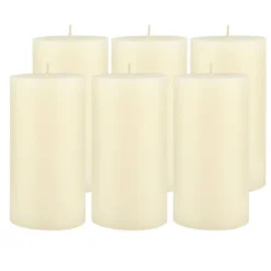 6pk Unscented Flat Top Smooth Pillar Candles Ivory - Stonebriar Collection -Interior furniture GUEST c4b49840 8588 433e 84d1 43f923d12e3e