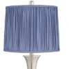 360 Lighting Seymore Modern Touch Table Lamps Set Of 2 26" High Silver LED With USB Charging Port Blue Shirred Shade For Bedroom Living Room Kids Desk 1 360 Lighting Seymore Modern Touch Table Lamps Set Of 2 26" High Silver LED With USB Charging Port Blue Shirred Shade For Bedroom Living Room Kids Desk -Interior furniture GUEST c4c2750a 9639 48f4 aa68 0f2ed1d2e8a6