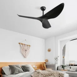 Gulches 52 Inch Indoor Ceiling Fan No Light With 6 Speed Remote Control 3 ABS Blades Reversible DC Motor