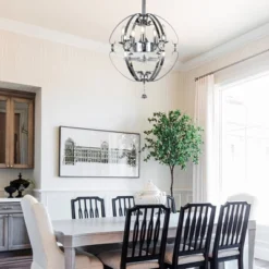 Bella Depot 20" Silver Metal Caged Ceiling Fan With Light And Remote Control -Interior furniture GUEST c5840721 ea8a 4429 a89c b0a95cd257d6