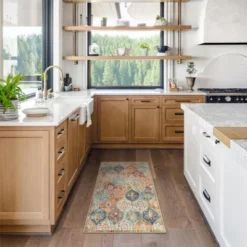 Itopfox Moroccan Trellis Washable Rug, Kitchen Rugs For Entryway Bathroom Non-Slip Indoor Door Mat Ultra-Thin Small Oriental Throw Carpet For Bedroom -Interior furniture GUEST c5d05e4c 5d3c 4112 9faf ccff8a78c388