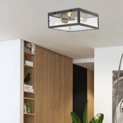 12" LED 2-Light Iron/Glass Pendant Oil Rubbed Bronze/Brass - JONATHAN Y -Interior furniture GUEST c5ec0672 eaae 4d13 901c a20084d5a26d