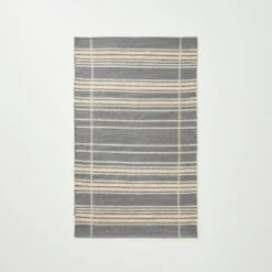 Wool Blend Variegated Stripe Area Rug Dark Gray - Hearth & Hand™ With Magnolia -Interior furniture GUEST c629a83d a738 4bab bd2a 06965392a6e8