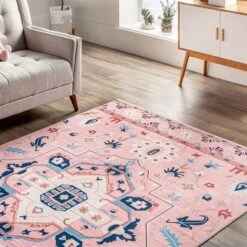 NuLOOM Roxanna Machine Washable Boho Floral Area Rug -Interior furniture GUEST c642a6a6 d82a 431c 8a8d a3de80afd686