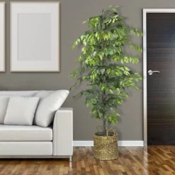 72" Artificial Ficus Tree In Basket - LCG Florals -Interior furniture GUEST c6963b09 433d 4303 ab60 9c4d60506a00
