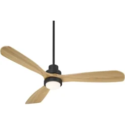 Casa Vieja 52" Delta Modern Indoor Outdoor Ceiling Fan 3 Blade CCT LED Light Remote Control Matte Black Finish Wood Blades Bedroom Patio DC Motor -Interior furniture GUEST c6e37d96 1e04 4eee 9fdd 932a61409120