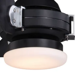 VAXCEL Austin 52 In. Black And Chrome Industrial Outdoor Ceiling Fan With Light Kit And Remote -Interior furniture GUEST c718372e 8599 48d5 8246 03e497e2b19f